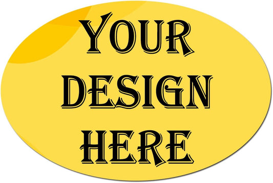 JOVELLO 100-1000 Custom Stickers - Personalized Labels Stickers with Image Logo and Text(Oval,1x1.5 Inch)