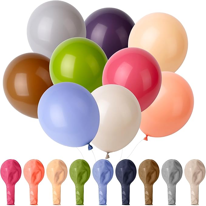 Mr. Pen- Balloons, 54 Pack, 12-Inch, Morandi Color, Party Balloons