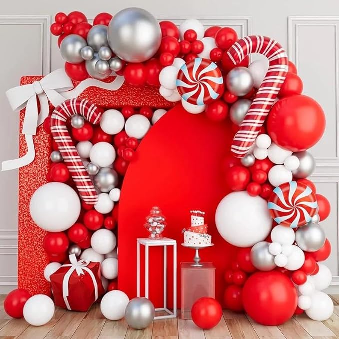 HOUSE OF PARTY Cherry Red Balloons for Christmas 5/12/18 Inch | Matte Balloons for Christmas Decorations, Valentine's, Graduation Day, Wedding, Anniversary and Mother's Day Decorations