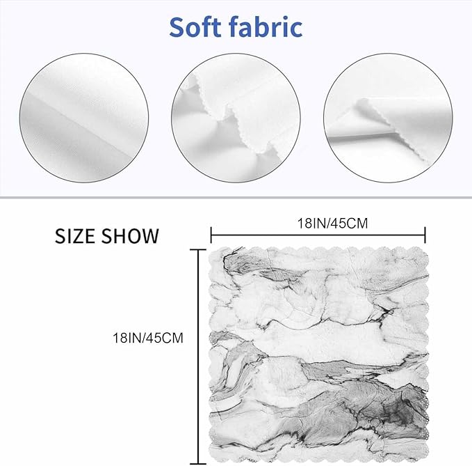 Grey Marble Texture Cloth Napkins Set of 4 Soft Mineral Rock Textures Polyester Dinner Square Napkin for Family Restaurant Weddings Parties 18 x 18 inch