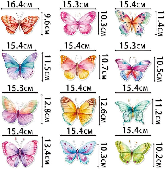 Butterfly Decorations, Kaluofan 30PCS Butterfly Party Decorations, Hanging Butterflies Spring Decorations, Hanging Ceiling Swirl for Spring Summer Easter Butterfly Themed Birthday Party Decorations