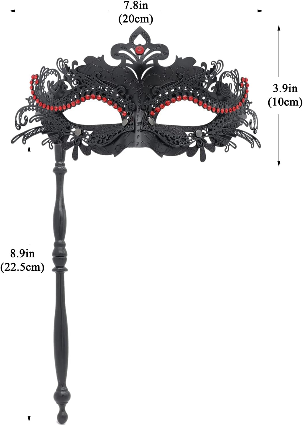 Coddsmz Masquerade Mask with Stick Venetian Mask Mardi Gras Decorations for Womens Halloween Costume Mask