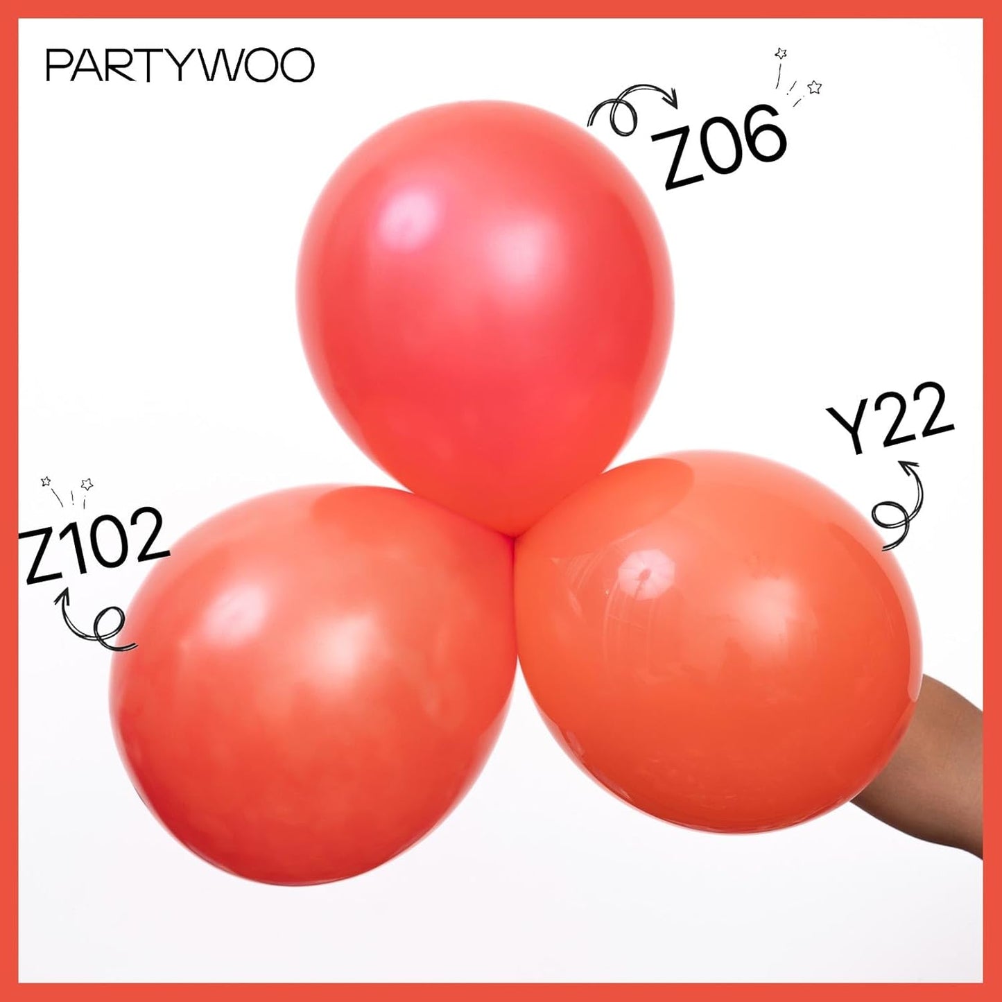 PartyWoo Coral Balloons 140pcs Different Sizes of 18 12 10 5 Inch Coral Pink Light Red Latex Balloon Arch Kit Garland for Wedding Baby Shower Gender Reveal Summer Birthday Party Decorations Red-Y22