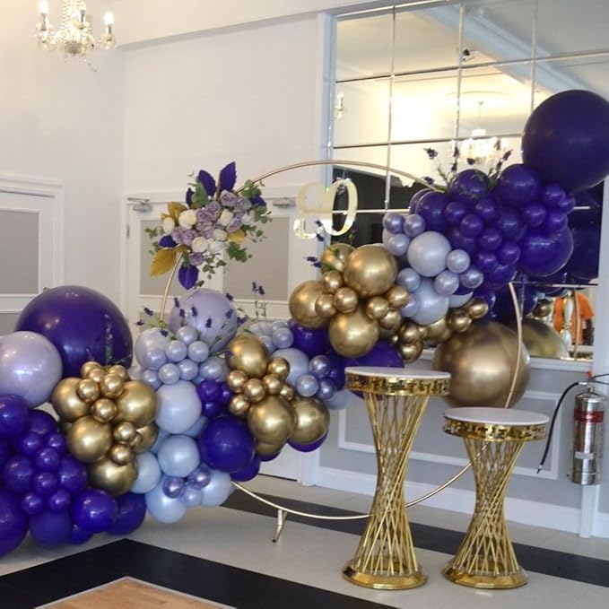 KBZVNAF Dark Purple Latex Party Balloons - 50 Pack 12 inch Helium Matte Purple Balloons for Birthday Wedding Baby Shower Halloween Party Decorations