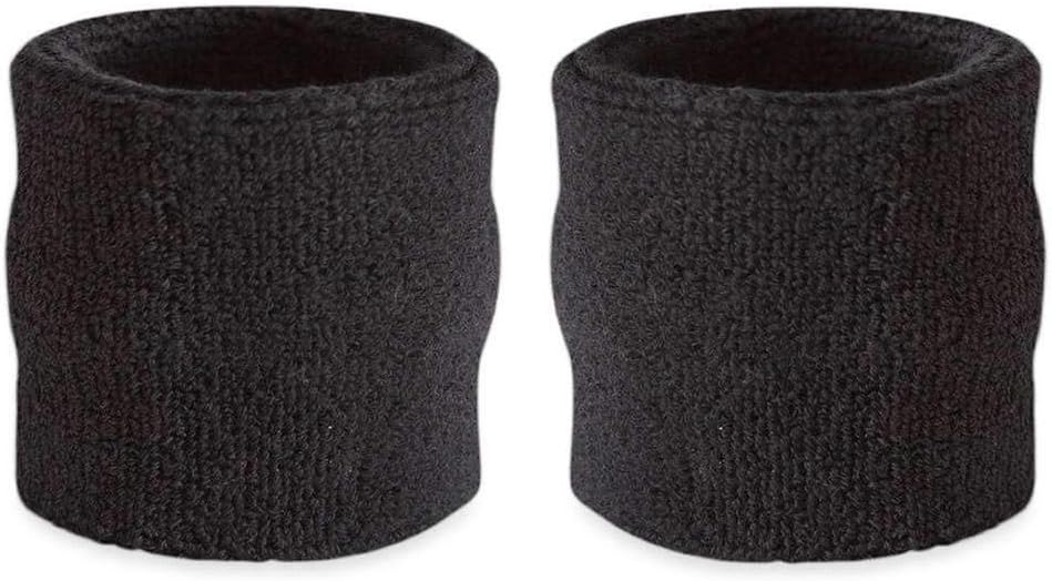 Suddora Wrist Sweatbands, Absorbent and Breathable Thick Cotton Bands for Working Out, Gymnastics, Basketball, Tennis, and Football, Multiuse Wristbands for Costumes and Cosplay