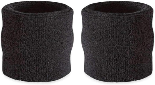 Suddora Wrist Sweatbands, Absorbent and Breathable Thick Cotton Bands for Working Out, Gymnastics, Basketball, Tennis, and Football, Multiuse Wristbands for Costumes and Cosplay