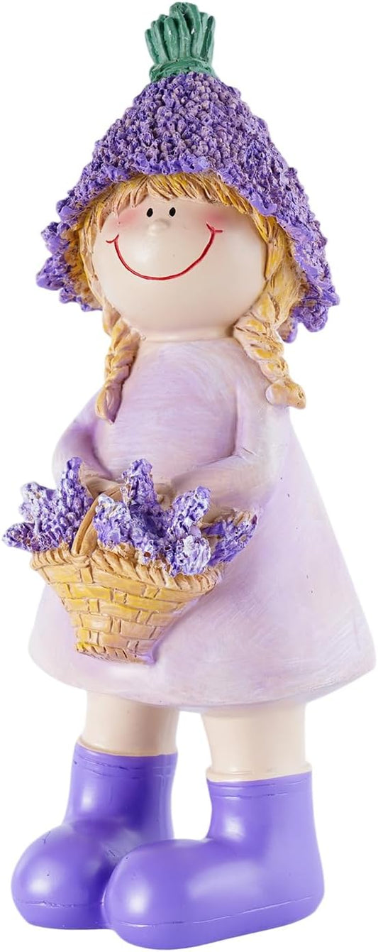 Lavender Series Resin Garden Statues - Couple Boy & Girl Decor, Ideal for Outdoor Patio, Lawn, Garden & Indoor Valentine's Day Home Decor, Ideal Gift for Mom, Dad & Friends