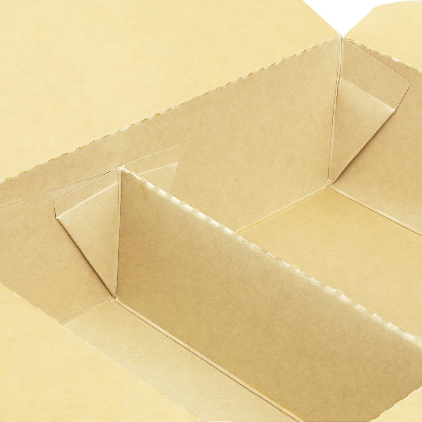 Karat Paper To Go Food Container [76 oz - 200 ct], 2-Compartment Leak-Resistant, Microwavable, Heavy-Duty Take Out Boxes | Grease Resistant & Stackable | #3 Kraft