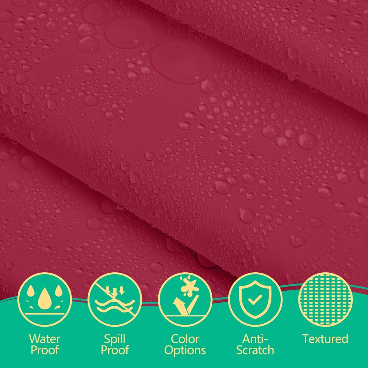 Disposable Red Plastic Tablecloth 54x108 Inch, 10-Count Waterproof Rectangle Table Cover for Events, Catering