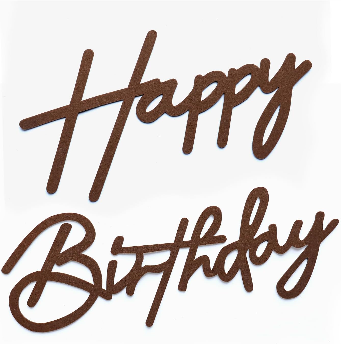 Brown Happy Birthday Sign for Birthday Arch Backdrop - Felt Happy Birthday Letters for Balloon Banner Backdrop Wall Decorations for Birthday Banner for Women, Men, Kids