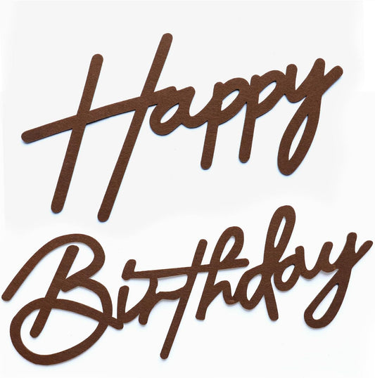 Brown Happy Birthday Sign for Birthday Arch Backdrop - Felt Happy Birthday Letters for Balloon Banner Backdrop Wall Decorations for Birthday Banner for Women, Men, Kids