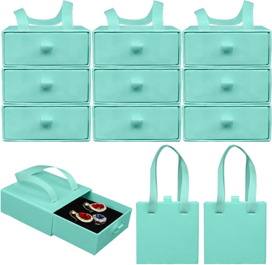 Small Jewelry Boxes, 12 Pack Jewelry Gift Boxes Drawer Jewelry Box Necklace Box, Jewelry Gift Box Necklace Gift Box For Earrings Rings Necklace Bracelet,4 x 4 x 1.7 Inches (Blue)