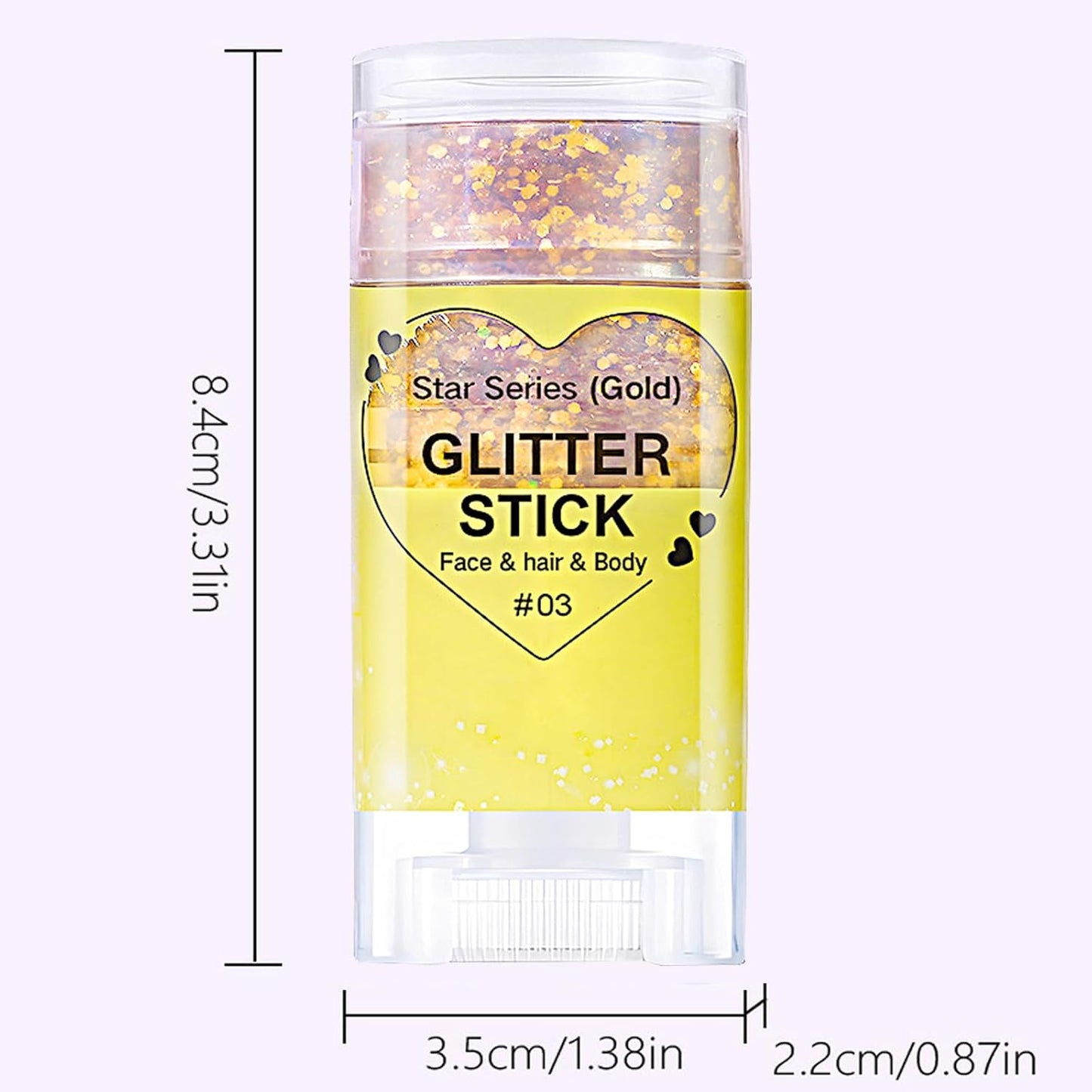 Gold Hair Glitter Stick for Kids,Yellow Body Face Glitter Makeup,Singer Concert Outfits for Women,Rave Mardi Gras Accessories Carnival Chunky Sequins,Waterproof Shimmer Body Face Paint