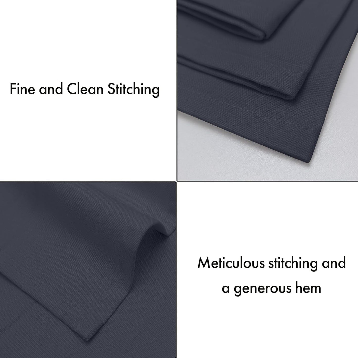 Ruvanti Premium Cloth Napkins Set of 12, 18x18 Inches, 100% Cotton, Washable, Soft & Absorbent, Perfect for Wedding, Christmas, ‎Thanksgiving Dinners - Ombre Blue