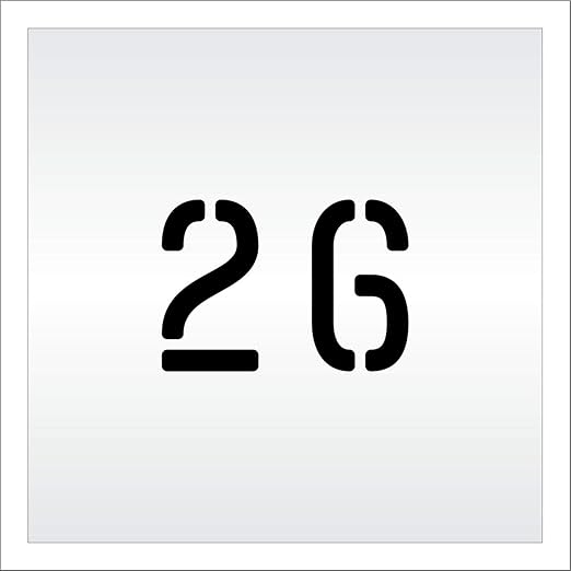 Pavement, Curb, and WheelStop Stencils - 4 inch Double Number Stencil - (26) - 4" x 5.5" x 1/8" (128 mil) - Pro-Grade