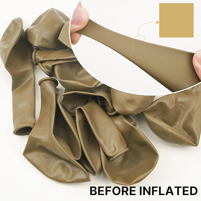 PartyWoo Tan Balloons 140pcs Different Sizes of 18 12 10 5 Inch Light Brown Neutral Boho Coffee Balloon Arch Kit Garland for Wedding Baby Shower Safari Woodland Birthday Party Decorations Brown-F19