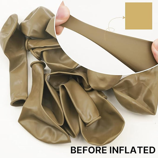PartyWoo Tan Balloons 140pcs Different Sizes of 18 12 10 5 Inch Light Brown Neutral Boho Coffee Balloon Arch Kit Garland for Wedding Baby Shower Safari Woodland Birthday Party Decorations Brown-F19