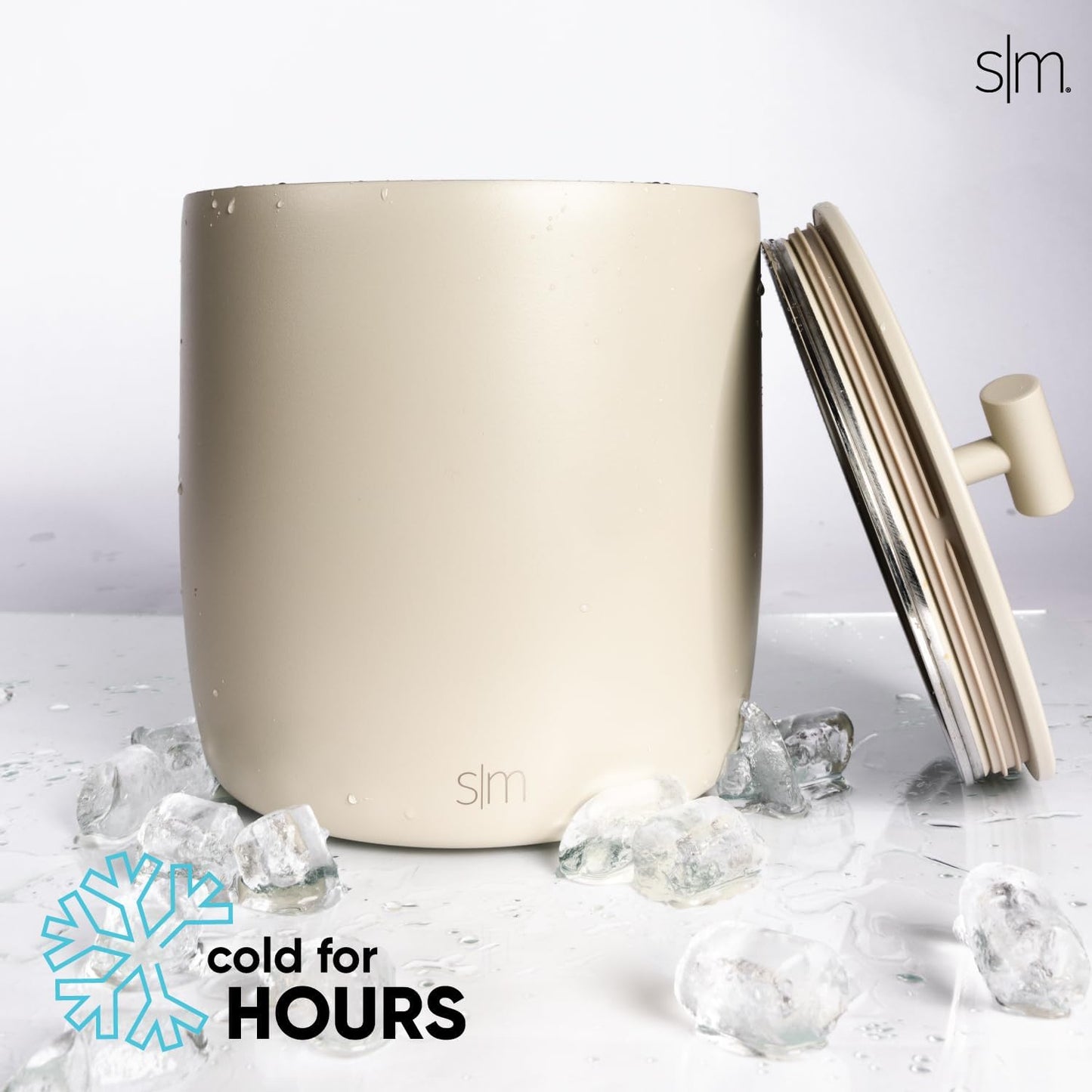 Simple Modern Vacuum Insulated Ice Bucket with Lid and Scoop | For Cocktail, Champagne, Wine, Beer, & Hosting | Stainless Steel 100oz Capacity for Large Parties | Rocks Collection | Metallic Gold
