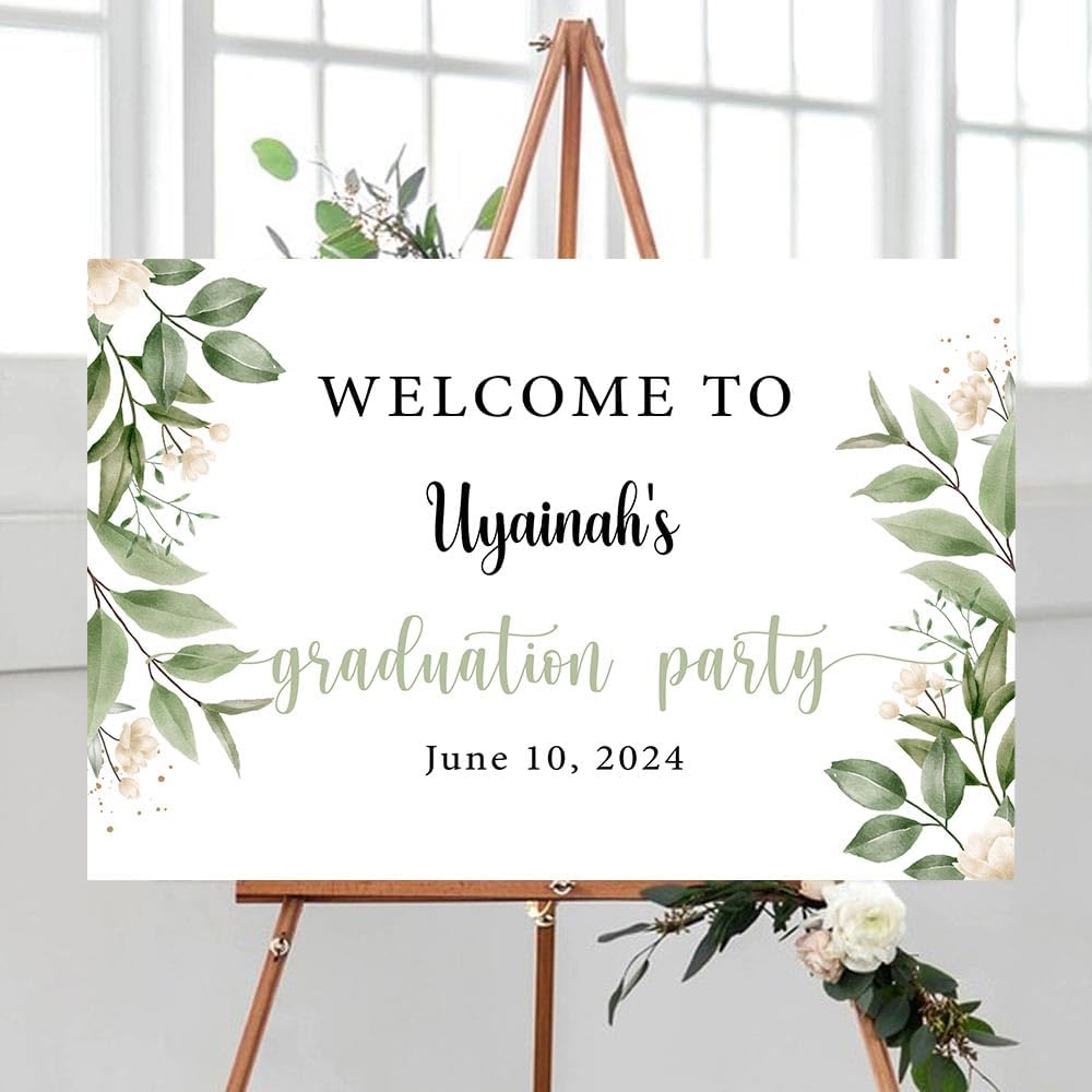 Personalized Graduation Party Welcome Sign, Graduation Party Decorations, Graduation Party Sign, Graduation Party Yard Sign, Graduation Party Decor #7, Version-07