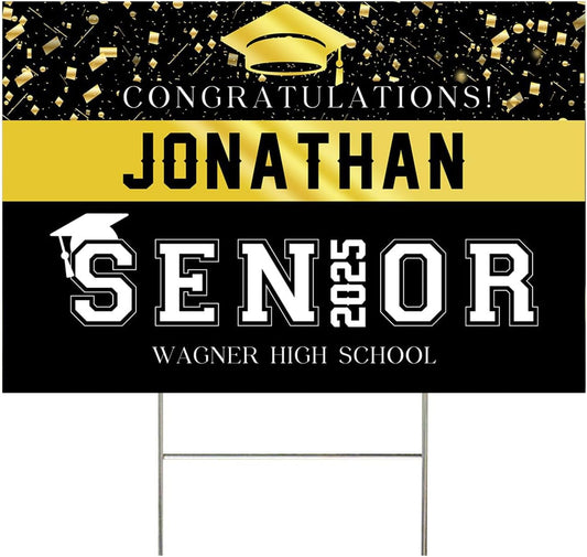 Personalized Graduation Party Welcome Sign, Class of 2025 Yard Sign, Graduation Party Welcome Sign 2025, Grad Party Sign, Senior High School College Graduation Decorations