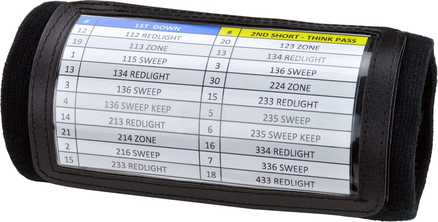 Sports Unlimited Adult Triple Wrist Coach, Football Wristbands for Plays, Baseball Wristbands, QB Arm Bands
