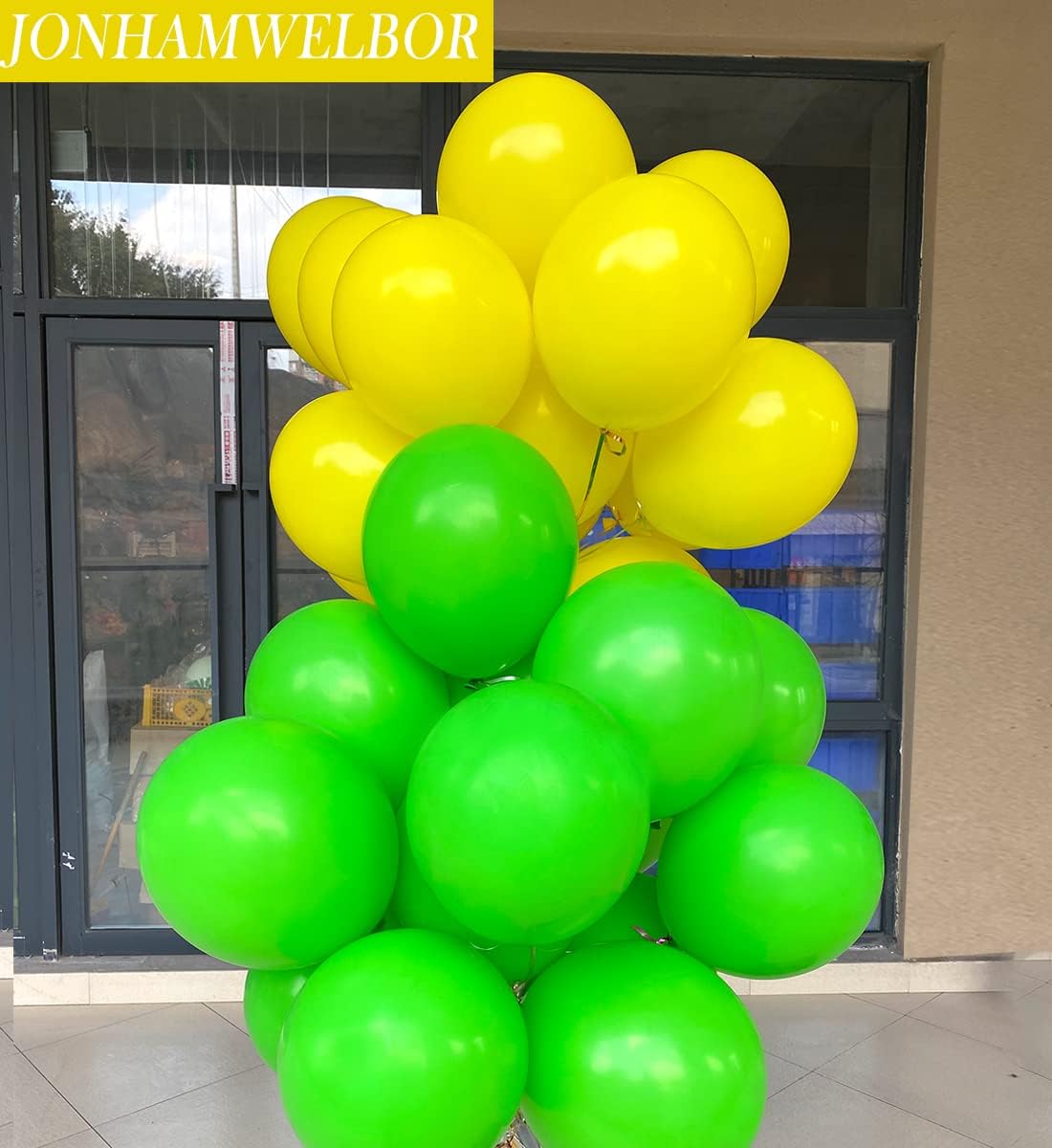 Jonhamwelbor Yellow Balloons 12 inch 100 Pack Matte Dark Yellow Latex Helium Balloons for Baby Shower Birthday Wedding Party Decorations (With Ribbon)