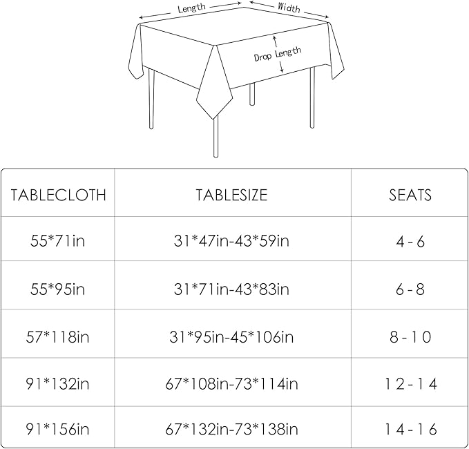 BALCONY & FALCON Rectangle Table Cloth – Waterproof, Wrinkle-Resistant & Dust-Proof Farmhouse Tablecloth for Dining, Kitchen, Party Decorations, Fall Thanksgiving Gatherings (Cinnamon, 55" x 71")