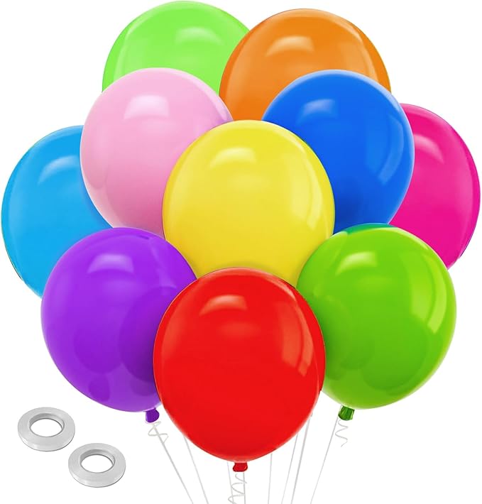 18 Inch Big Balloons Assorted Colors, 30Pcs Large Latex Rainbow Balloon Colorful Party Balloons for Baby Shower, Wedding, Christmas, Happy Birthday Decorations, Kindergarten Graduation