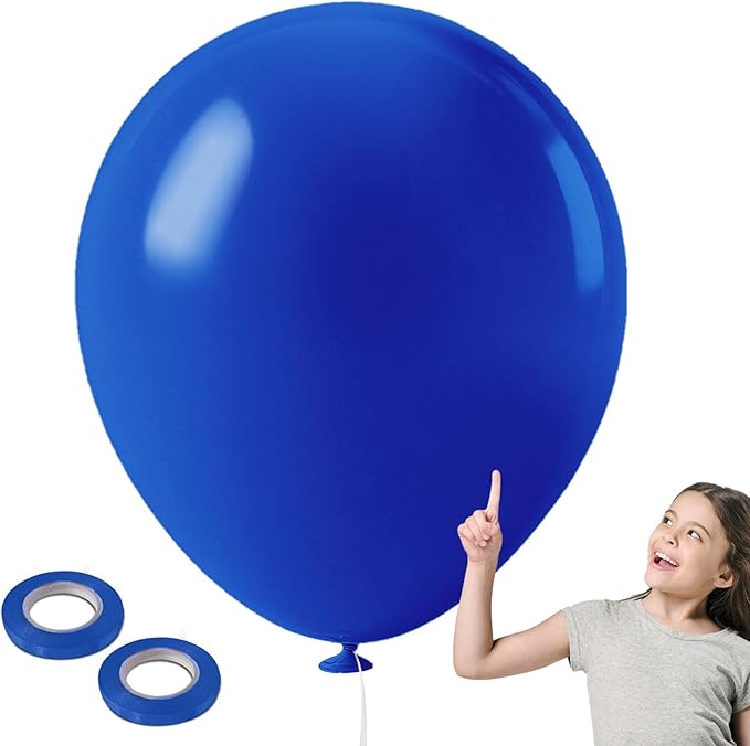 10Pcs Jumbo Royal Blue Balloons - 36 Inch Large Round Birthday Ballons, Big Latex Baloons for Balloon Arch as 4 of July Decorations, Birthday Decorations for Boys, Baseball Party Supplies