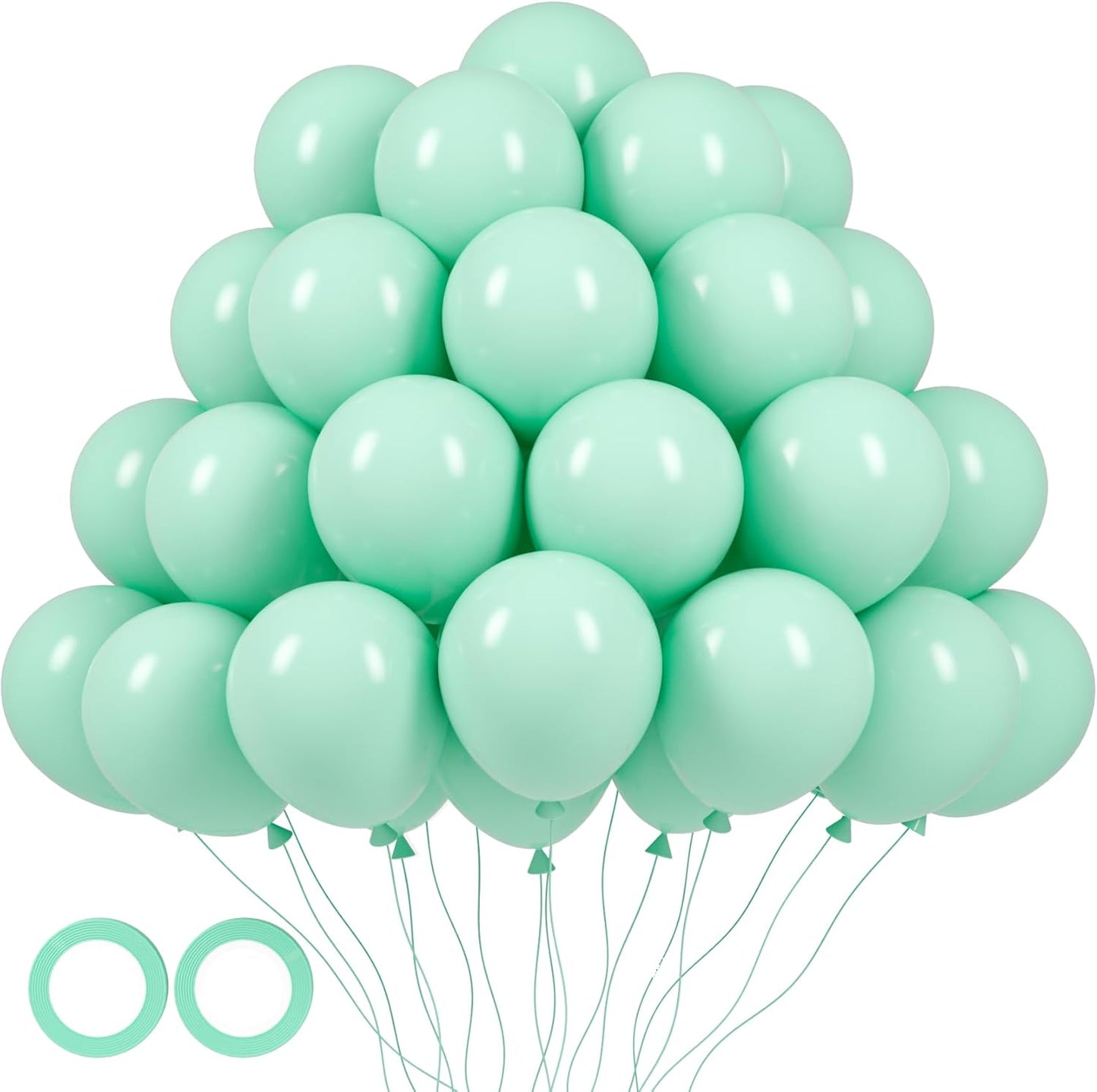 105pcs Mint Green Balloons 12inch Party Latex Balloons for Boys Girls Birthday Baby Shower Gender Reveal Wedding Sunflower Party Decorations