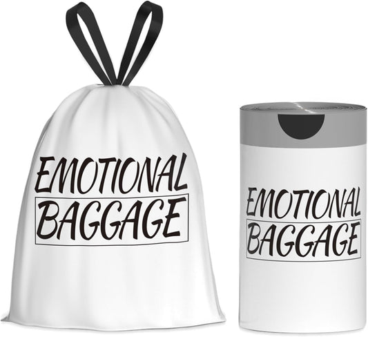 4 Gallon Small Trash Bags Drawstring,4 Gal Trash Can Liners,Small Bathroom Garbage Bags Scented,Tear Resistant Garbage Bags,50 Count Trash-Can-Liners (Emotional Baggage)