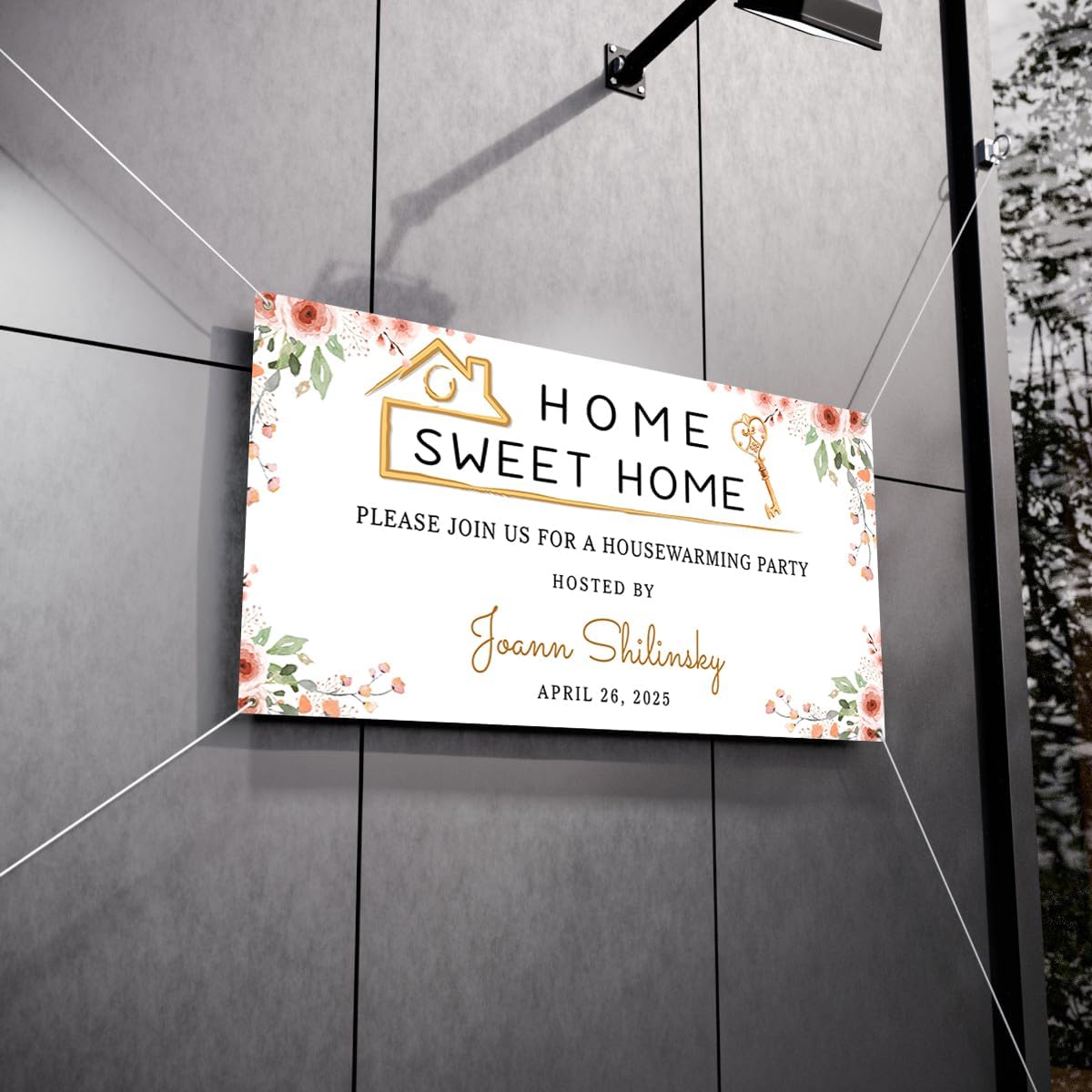 Personalized Housewarming Party Welcome Banner Decorations Double Sided Printing And Various Sizes #16