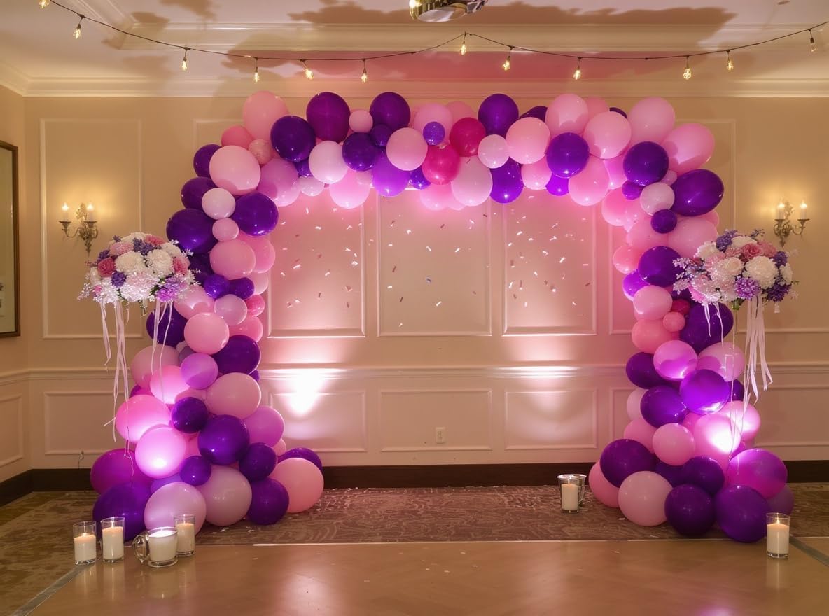 50 Pack 12 Inch Purple Latex Balloons for Party Decorations, Thick Premium Balloons for Birthday, Quinceañera, Princess Theme, Bridal Shower, Photo Backdrop, Arch & Garland, Air or Helium