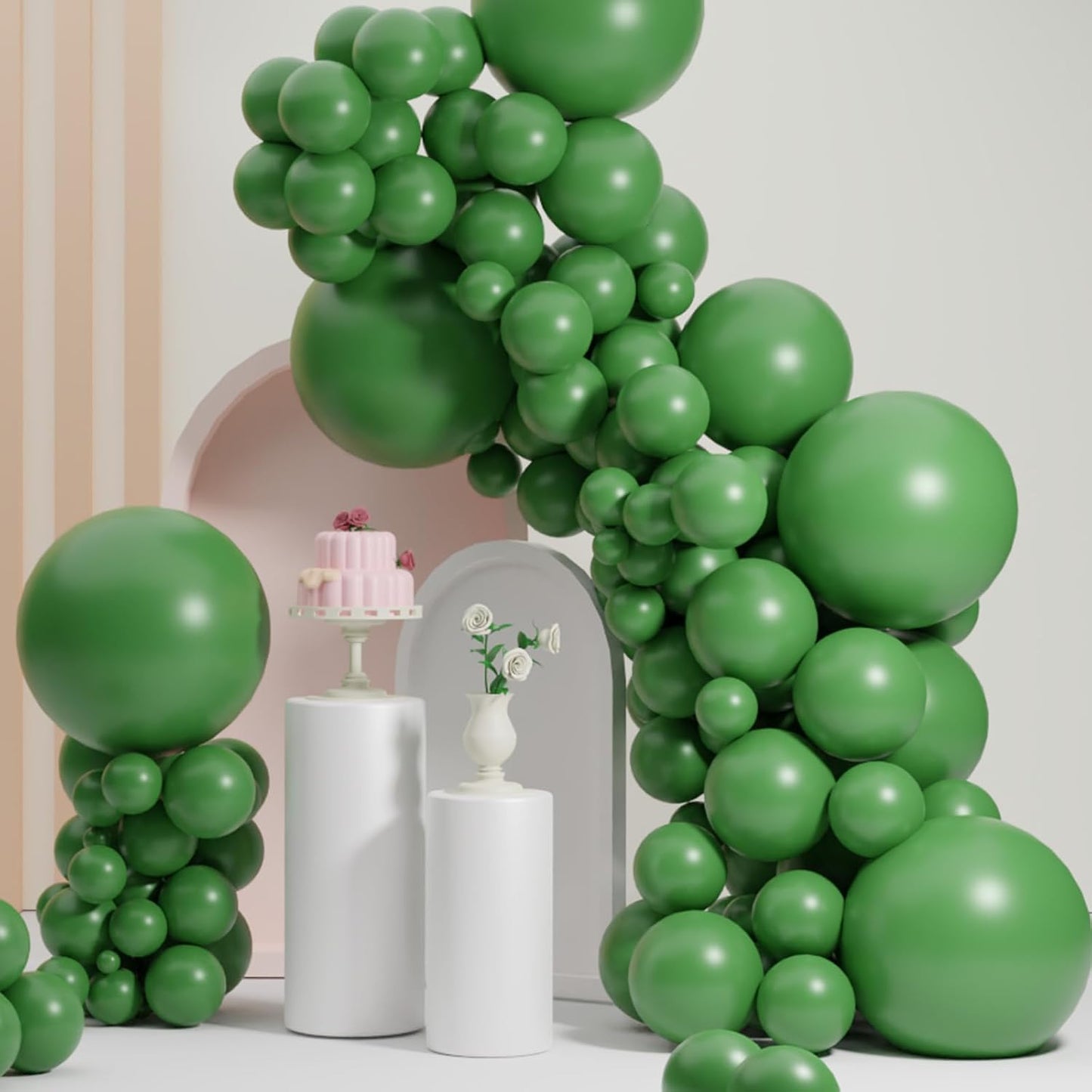 Dark Green Balloons, Scmdoti Forest Greenn Balloons Different Sizes 18 12 10 5 Inches, Green Balloon Garland Arch for Safari Party Birthday Baby Shower Bridal Shower Spring Decorations(Dark Green)