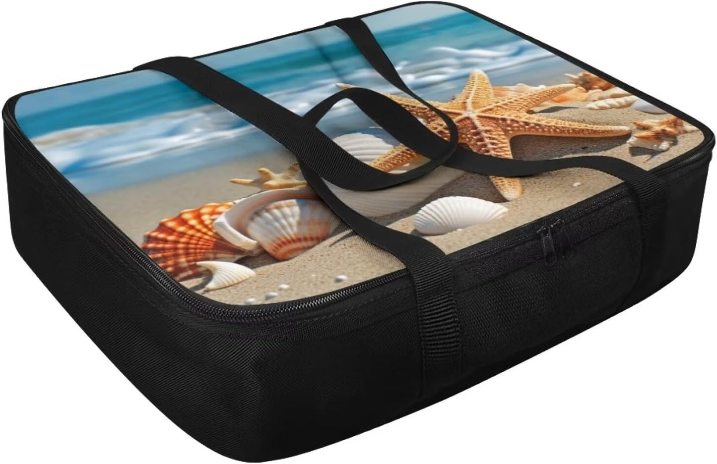 Starfish Shell Insulated Casserole Carriers Casserole Carriers for Hot or Cold Food Portable Food Warmer for Hot or Cold Food Zip Food Carriers Fits 11 x 15 or 9 x 13 Baking Dish