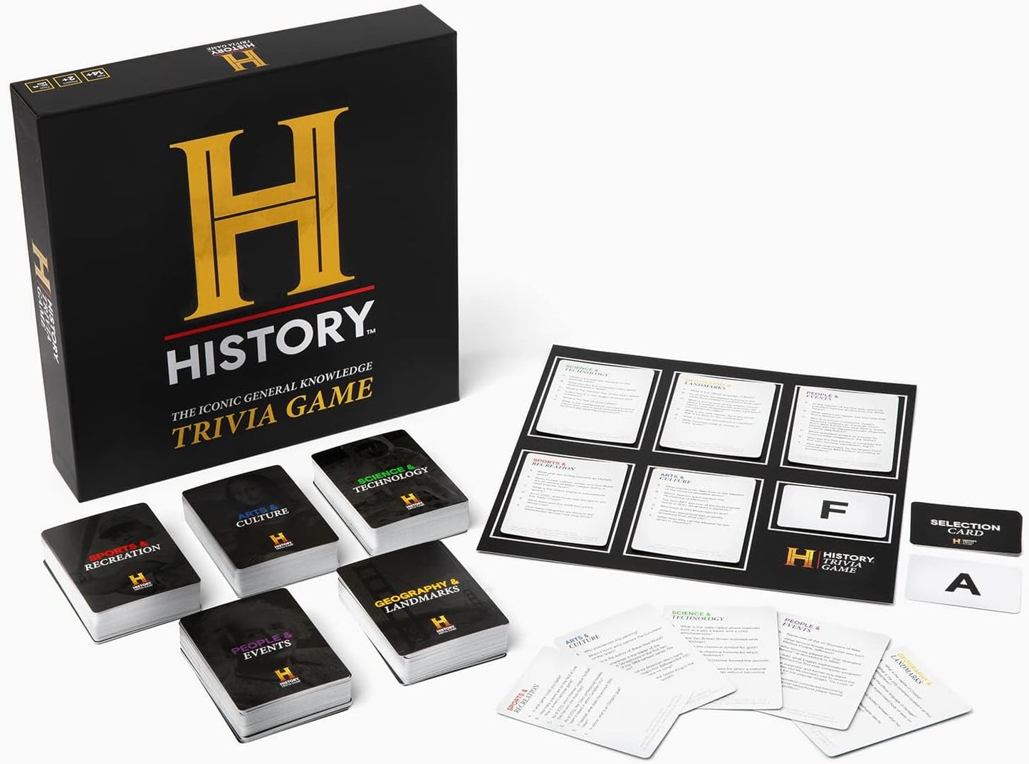 HISTORY Channel Trivia Game - 2000+ General Knowledge Questions - Christmas Stocking Stuffers Gift for Adults, Family in The Pursuit of Trivial Knowledge - Super Trivia for Board & Card Games Night