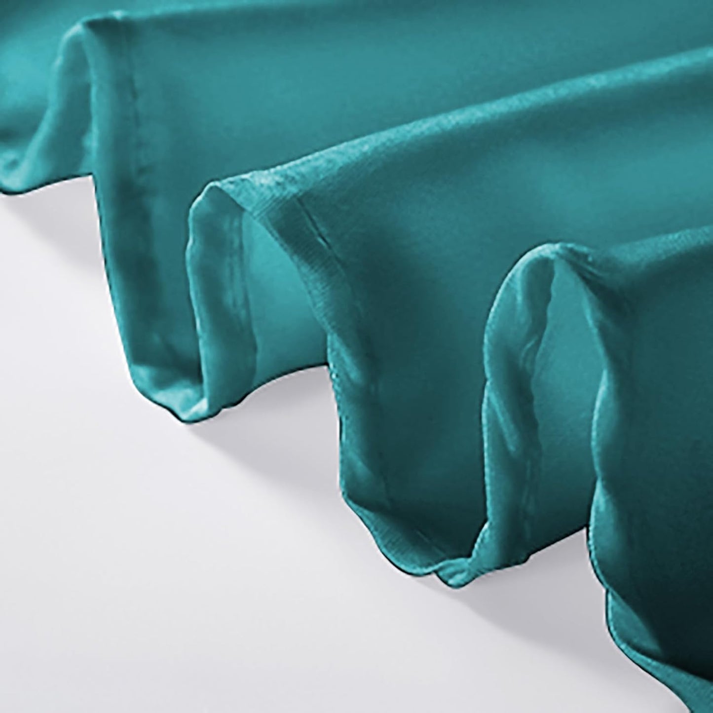 60 inch Round Tablecloth Washable Polyester Table Cloth Decorative Table Cover for Wedding Party Dining Banquet（60 inch,Peacock Blue）