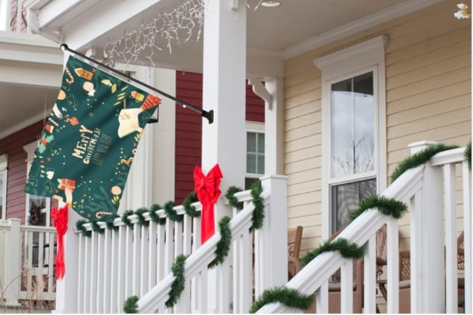 AGAS Christmas Flag 3x5 Outdoor, Merry Christmas and Happy New Year Flags with Brass Grommets - 200 Denier Nylon Large Welcome Signs Banners Gifts for Outdoor Wall Decorations For Winter Holiday Parties, Home Decor, Shops