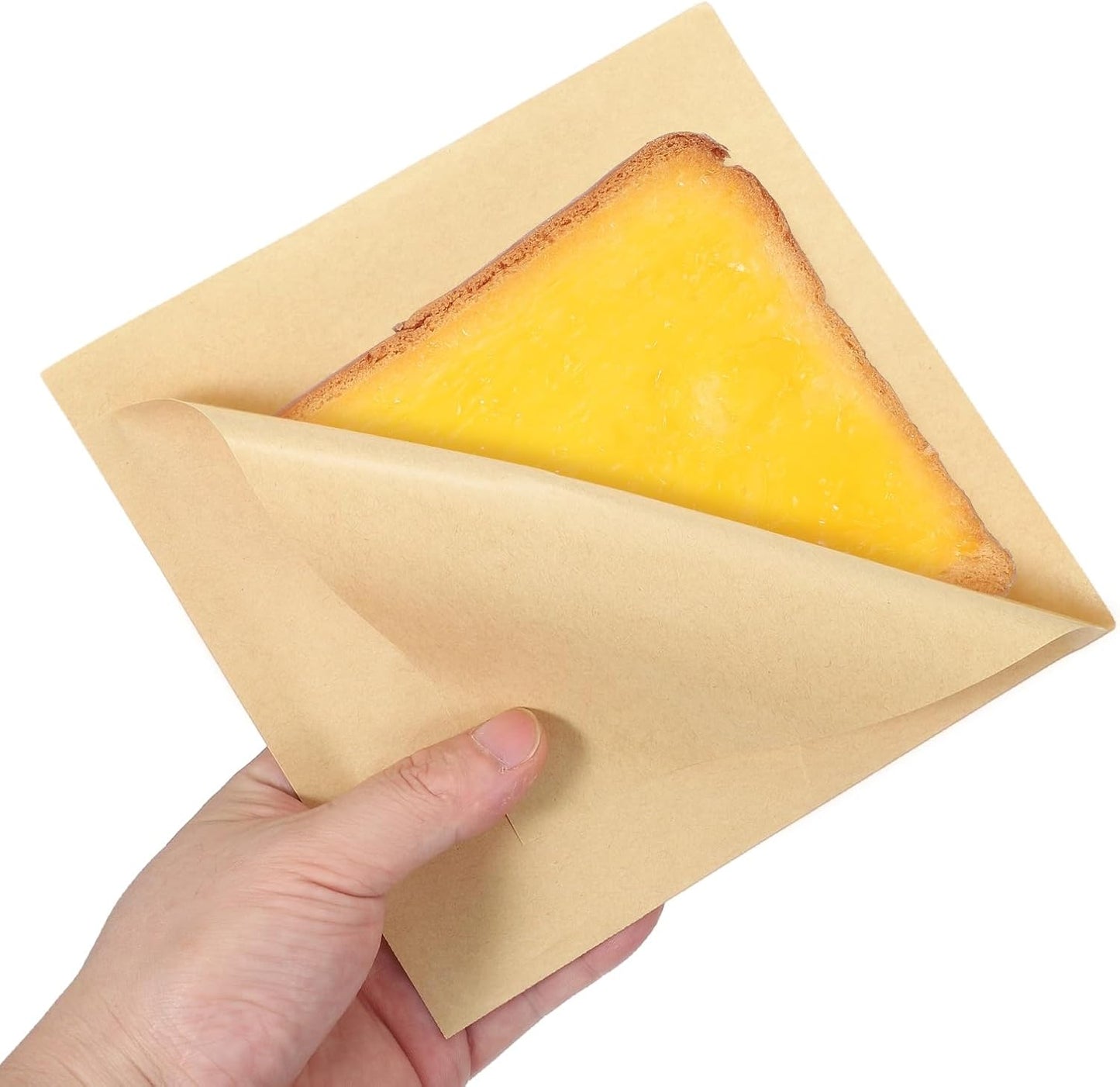 uxcell 200pcs Pastry Bags, 6.7 x 6.7 Inch Greaseproof Double Open Paper Wrappers Sandwich Bags for Donut Sandwich Pretzel Snacks Cookies, Kraft Paper