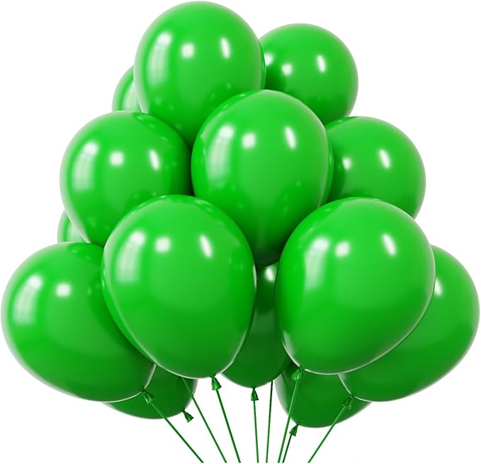 KBZVNAF Green Balloons Latex Party Balloons - 50 Pack 12 inch Helium Matte Light Green Balloons for Birthday Wedding Baby Shower Summer Jungle Theme Party Decorations
