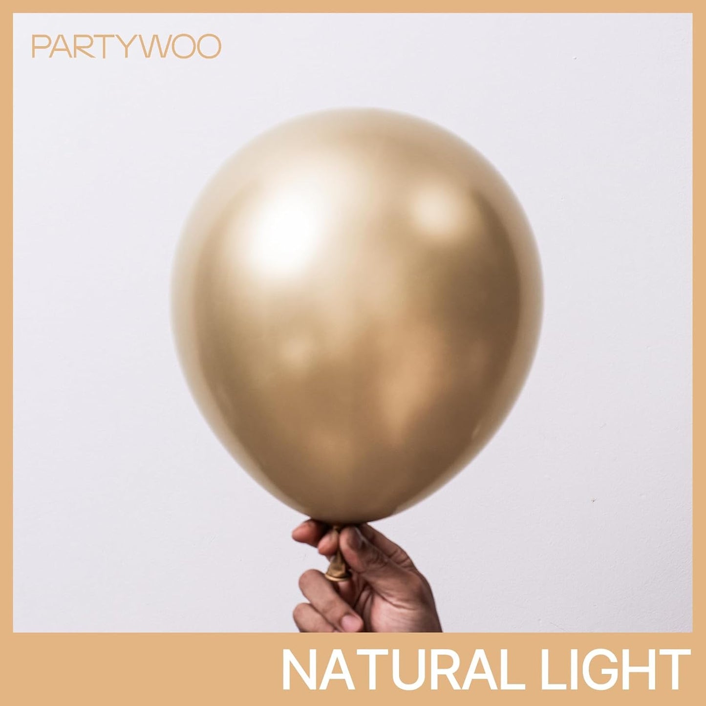 PartyWoo Chrome Gold Balloons 101 pcs 12 Inch Metallic Gold Latex Balloons for Graduation Baby Shower Gender Reveal Christmas Wedding New Year Anniversaries Birthday Party Decorations Gold-G127