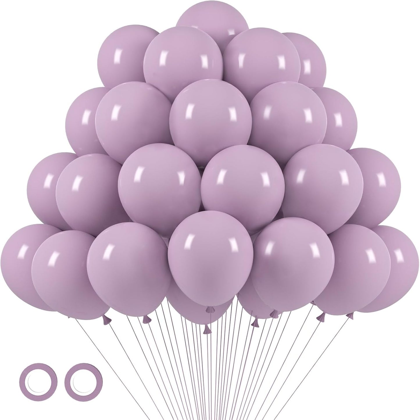 105pcs Lilac Purple Balloons 12inch Party Latex Balloons for Birthday Graduation Baby Shower Anniversary New Year Holiday Party Decorations
