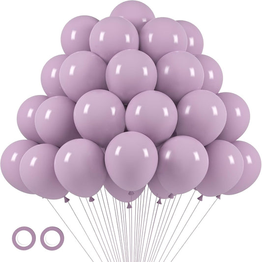 105pcs Lilac Purple Balloons 12inch Party Latex Balloons for Birthday Graduation Baby Shower Anniversary New Year Holiday Party Decorations