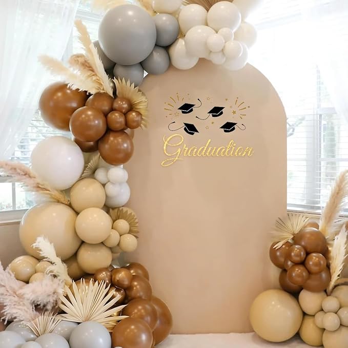 Boho Brown and White Balloon Garland Arch Kit, 167Pcs Cocoa Dusty Gray Nude Sand White Balloons for Graduation Birthday Baby Shower Wedding Neutral Gender Reveal Party Decor
