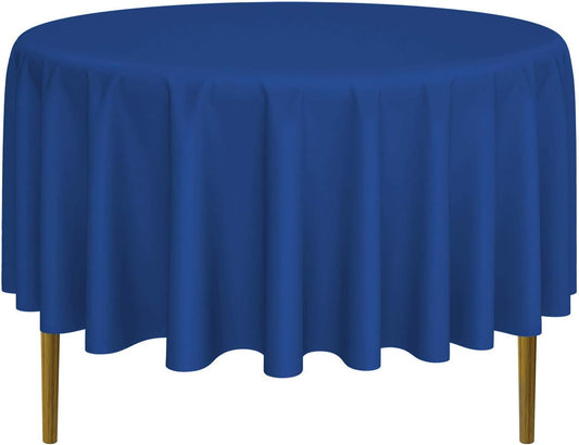 Lann's Linens - 90" Round Premium Tablecloth for Wedding/Banquet/Restaurant - Polyester Fabric Table Cloth - Royal Blue