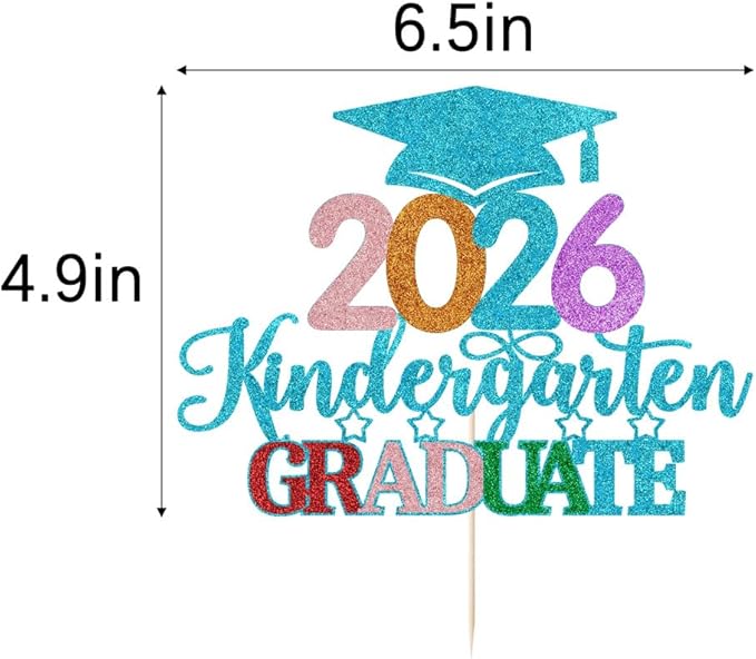 Kindergarten Grad Cake Topper,2026 Graduation Cake Topper,Peace Out Kindergarten Next Stop 1st Grade cake Decorations,2026Kindergarten Graduation Party Decorations Supplies