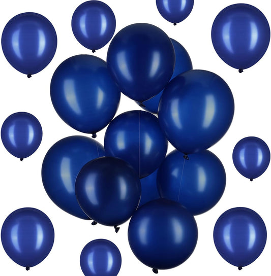 Hestya 100 Pieces 12 Inch Navy Blue Balloons Latex Party Balloons Arch Garland Kit for Weddings, Bridal Shower, Graduation, Anniversary, Birthday Party Decoration