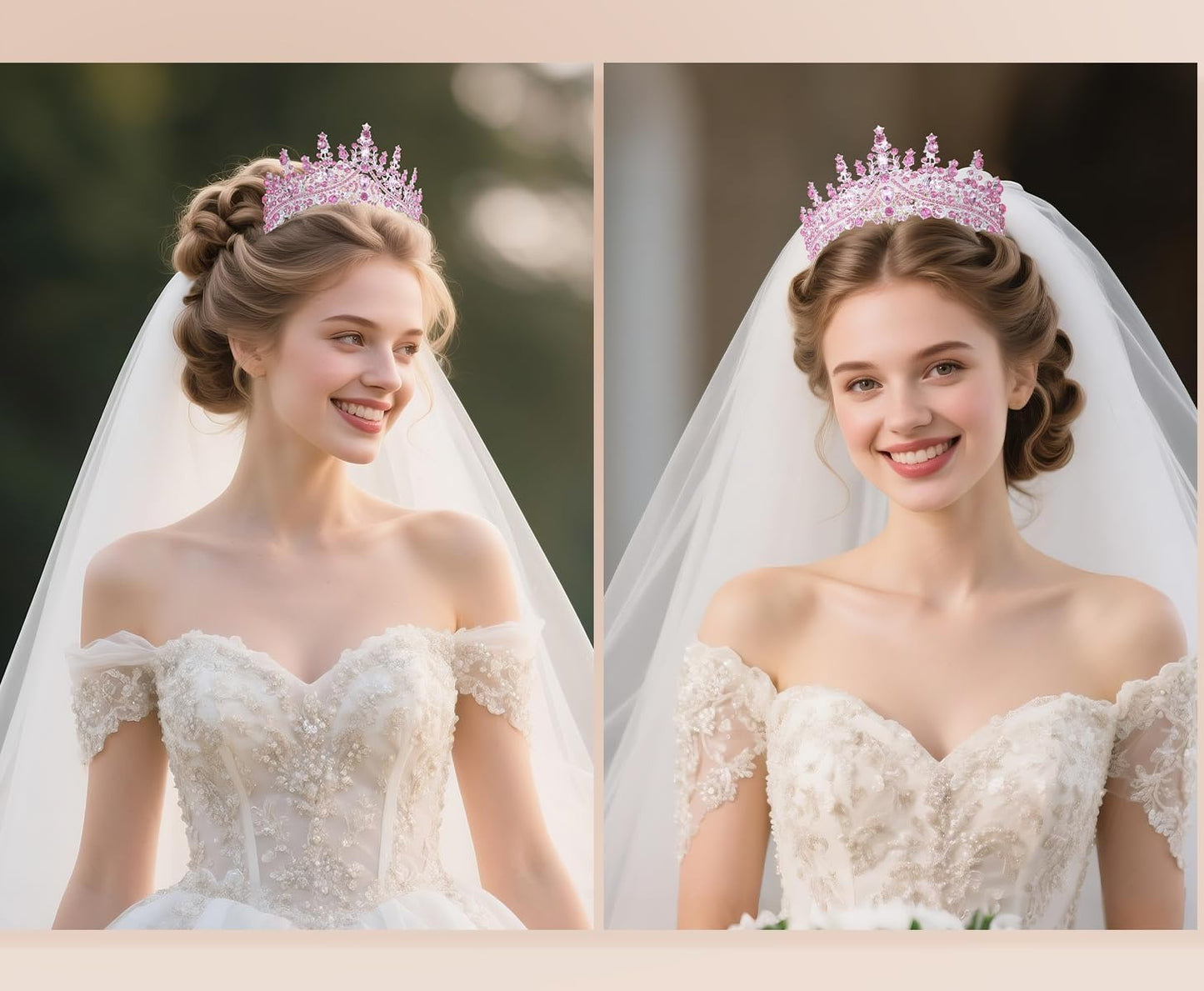 Kamirola Crystal Crowns and Tiaras Headband for Girl or Women Birthday Party Wedding Prom Bridal Halloween Christmas （TR19）