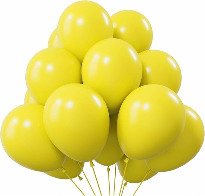 KBZVNAF Yellow Balloons Latex Party Balloon - 50 Pack 12 inch Round Helium Balloons for Birthday Wedding Baby Shower Sunflower Honeybee Theme Party Decorations