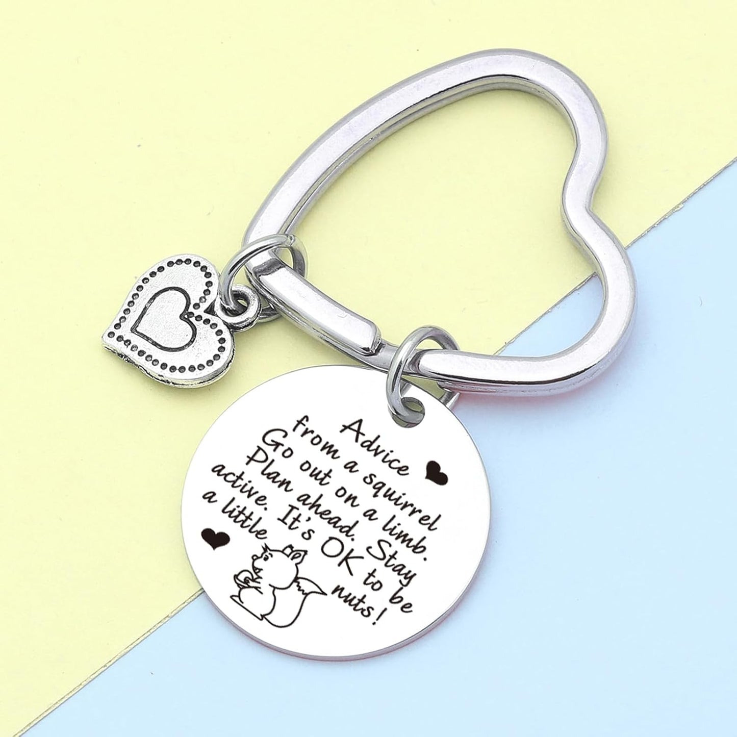 7RVZM Squirrel Decor Squirrel Lovers Gifts For Mom Squirrel Whisperer Keychain Cousin Keychain